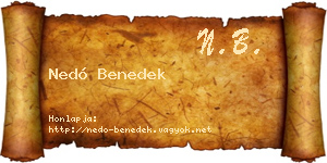 Nedó Benedek névjegykártya