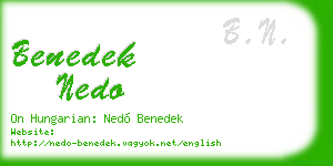 benedek nedo business card