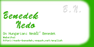 benedek nedo business card